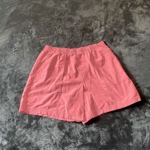 Pink High Waisted Elastic Pink Shorts